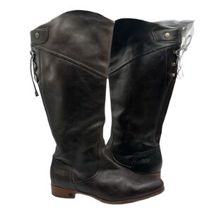 UGG Sz‎ 8 Annabelle Expresso Chocolate Brown Leather 1923 Riding Boots